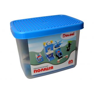 Конструктор Doloni Поліція 149 деталей 013888/36 в пластиковому боксі 013888/36