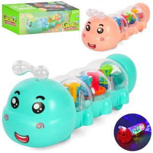 Музична іграшка гусениця, 2 кольори 6608-19B