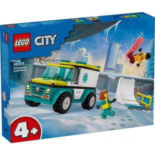Конструктор LEGO City Карета швидкої допомоги й сноубордист 60403