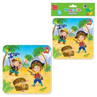 Мягкие магнитные пазлы Vladi Toys Малыш сможет Пираты VT3204-20