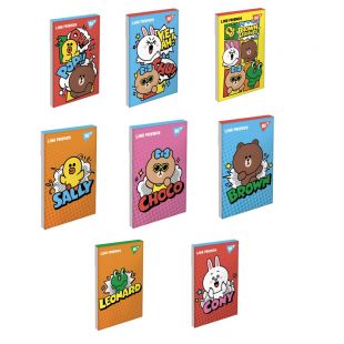 Блокнот YES А7, 48 листов в клетку Line friends в ассортименте 151934