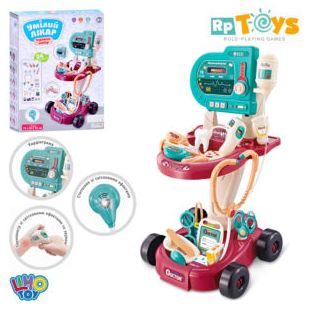 Набiр лiкаря Limo Toy візок, медичні інструменти, стетоском, окуляри 660-87