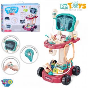 Набiр лiкаря Limo Toy візок, медичні інструменти,стетоскоп, окуляри 660-88