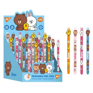 Ручка гелевая YES пиши-стирай синяя 0.5 мм, Line Friends 420377