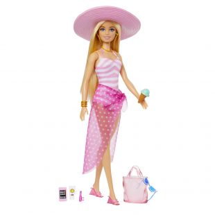 Игровой набор Barbie Fashion & Beauty Пляжная прогулка HPL73