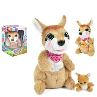Мягкая интерактивная игрушка животное Limo Toy кенгуру, сенсорный M 5720 I UA