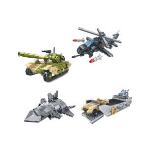Конструктор Limo Toy военный, транспорт, 4 вида, от 192 деталей KB 2010