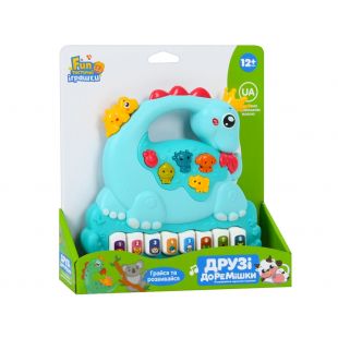 Детское игрушечное пианино Limo Toy динозавр 17см, 2 режима громкости, 2 цвета FT 0057