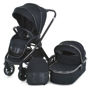 Візок дитячий El Camino Prestige 2в1 чорний ME 1124 Jet Black