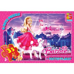 Пазли  G-Toys із серії Barbie, 35 елементів BA029   в Україні