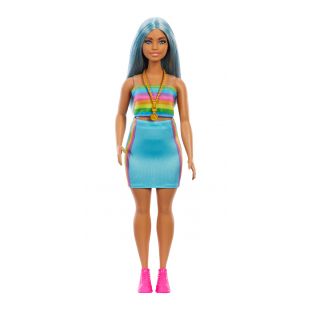 Кукла Barbie Fashionistas в спортивном костюме топ-юбка HRH16