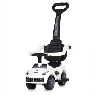 Каталка-толокар Bambi Racer з батьківською ручкою, білий M 5728L-1 