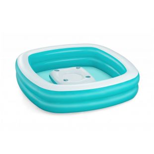 Бассейн детский Bestway 218-218-48 см, столик, 4 подстаканника, от 6-ти лет 54446