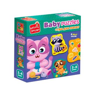 Гра розвиваюча Vladi Toys пазли з грою. Хатні улюбленці. VT1722-25