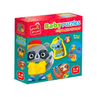 Игра развивающая Vladi Toys пазлы с игрой. Животные. Игрушки. VT1722-27