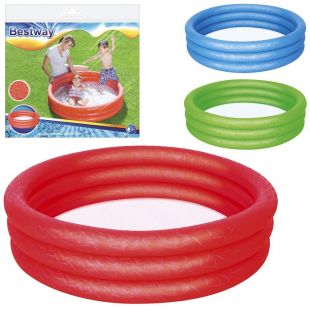 Бассейн детский Bestway 122-25 см, круглый, 3 кольца, BW 51025