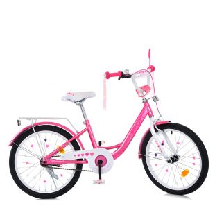 Велосипед дитячий Prof1 Princess 20 д. рожево-білий MB 20041