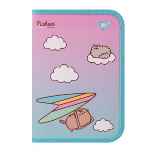 Папка для зошитів YES пластикова на блискавці В5 Pusheen. Stormy 492204