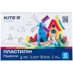 Пластилин Kite, 8 цветов, 160 г. Kite Classic K-082