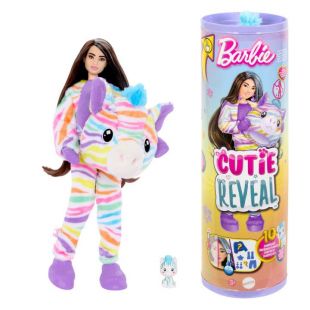 Кукла Barbie Cutie Reveal Цветные пушистики Зебра HRK39