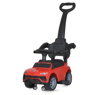 Каталка-толокар Bambi Racer з батьківською ручкою, червоний M 5044L-3 