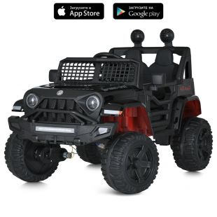 Електромобіль дитячий Bambi Racer джип радіокерований чорний M 5836EBLRS-2