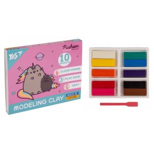 Пластилин Yes, 10 цветов, 200г Pusheen 540663