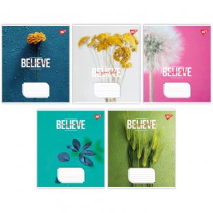 Зошит для записів YES А5, 36 аркушів, клітинка, Believe in yourself 767059