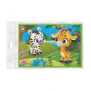 Мягкие пазлы Vladi Toys Зебра и жираф VT1104-21