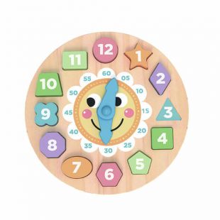 Дерев'яна іграшка-сортер Tookytoy Годинник TL675N
