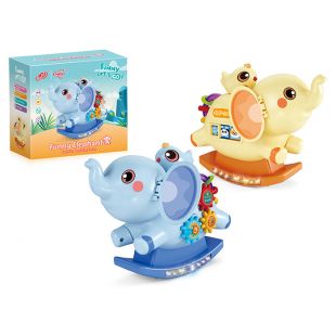 Музична іграшка слон-гойдалка, 2 кольори HD9329