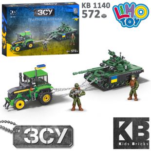 Конструктор Limo Toy военный, трактор, танк, фигурки, 572 деталей KB 1140