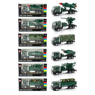 Машина военная, металлическая, инерционная, 1:60, резиновые колеса, микс видов 351C4