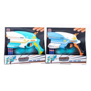 Пістолет дитячий з м'якими кулями 6 шт, 2 кольори 6015