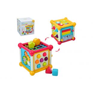 Розвиваюча гра Куб, рухливі деталі, брязкальця, м'які кнопки 3860