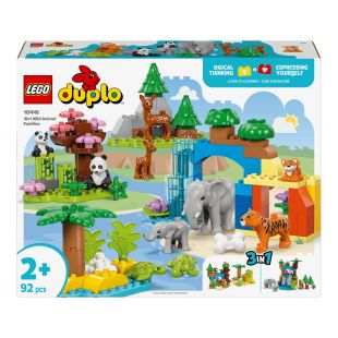 Конструктор LEGO Duplo Town Сімейства диких тварин 3-в-1 10446