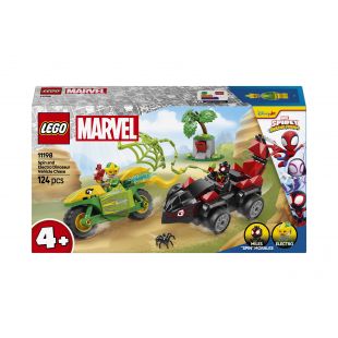 Конструктор LEGO Marvel Spidey Перегони на електромобілях з динозаврами 11198