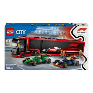 Конструктор LEGO City Вантажівка F1® з автомобілями RB20 та AMR24 60445