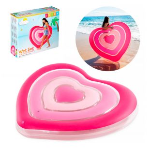 Плотик надувной, Сердце, 155-135-25 см., погрузка до 100 кг., кор. 58727