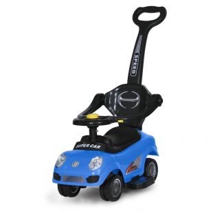 Каталка-толокар Bambi Racer з батьківською ручкою блакитний M 5784-4