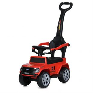 Каталка-толокар Bambi Racer з батьківською ручкою червоний M 5804EL-3