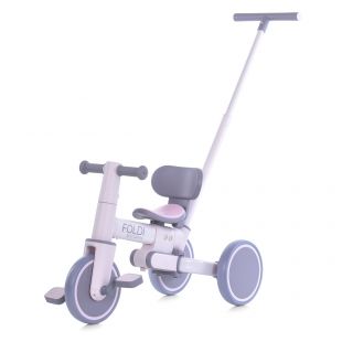 Велосипед триколісний 3в1 EL CAMINO Foldi з ручкою бузковий ME 1202 Lavender