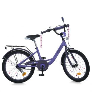 Велосипед дитячий Prof1 Princess 20 дюймів бузковий MB 20043-1