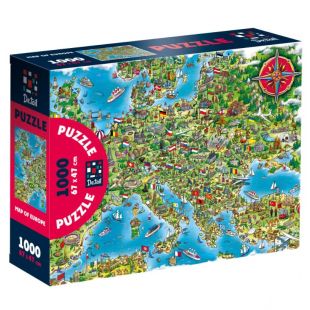 Пазл Vladi Toys De.tail Карта Европы 1000 деталей DT1000-16