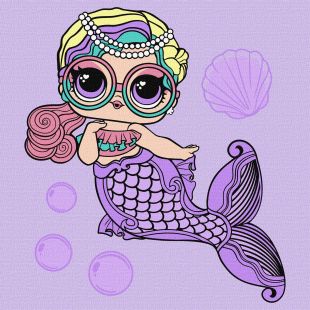 Картина по номерам Ideyka L.O.L Surprise! Mermaids Miss Sea KHO6263