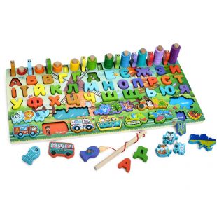 Дерев'яна іграшка Tree Toys Багатофункціональна дошка MD 1342