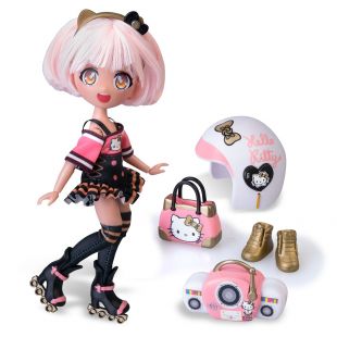 Кукла 4SF Manga Dolls Hello Kitty Золотая Роллер Дива с аксессуарами HKTF1000