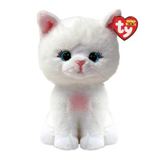 Мягкая игрушка TY Beanie Babies Белая кошка Amelia 15 см 37377