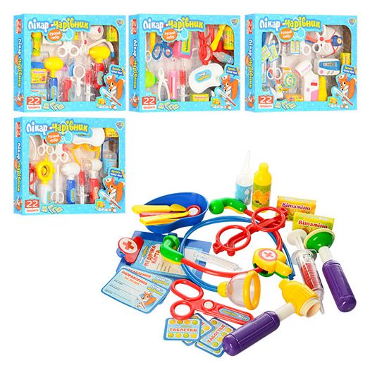 Набір лікаря Limo Toy, шприц, ножиці, інструменти, ліки, 5 видів M 0462 U/R/2554  купити
