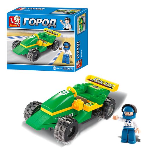 Конструктор SLUBAN Town автогонка, машинка, фігурка M38-B0172   в Україні